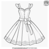 Classy Bow Dress Coloring Pages