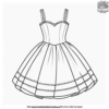 Chic Layered Dress Coloring Pages