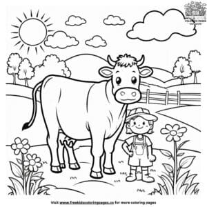 Farm coloring pages for children