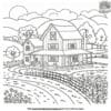 Country Farm House Coloring Pages