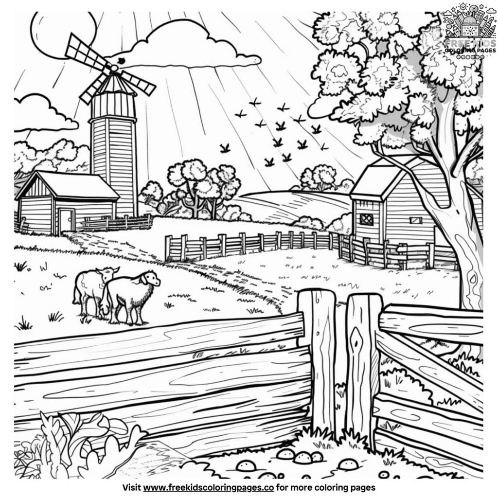 Farm life coloring pages