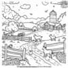 Easy Farm Life Coloring Pages