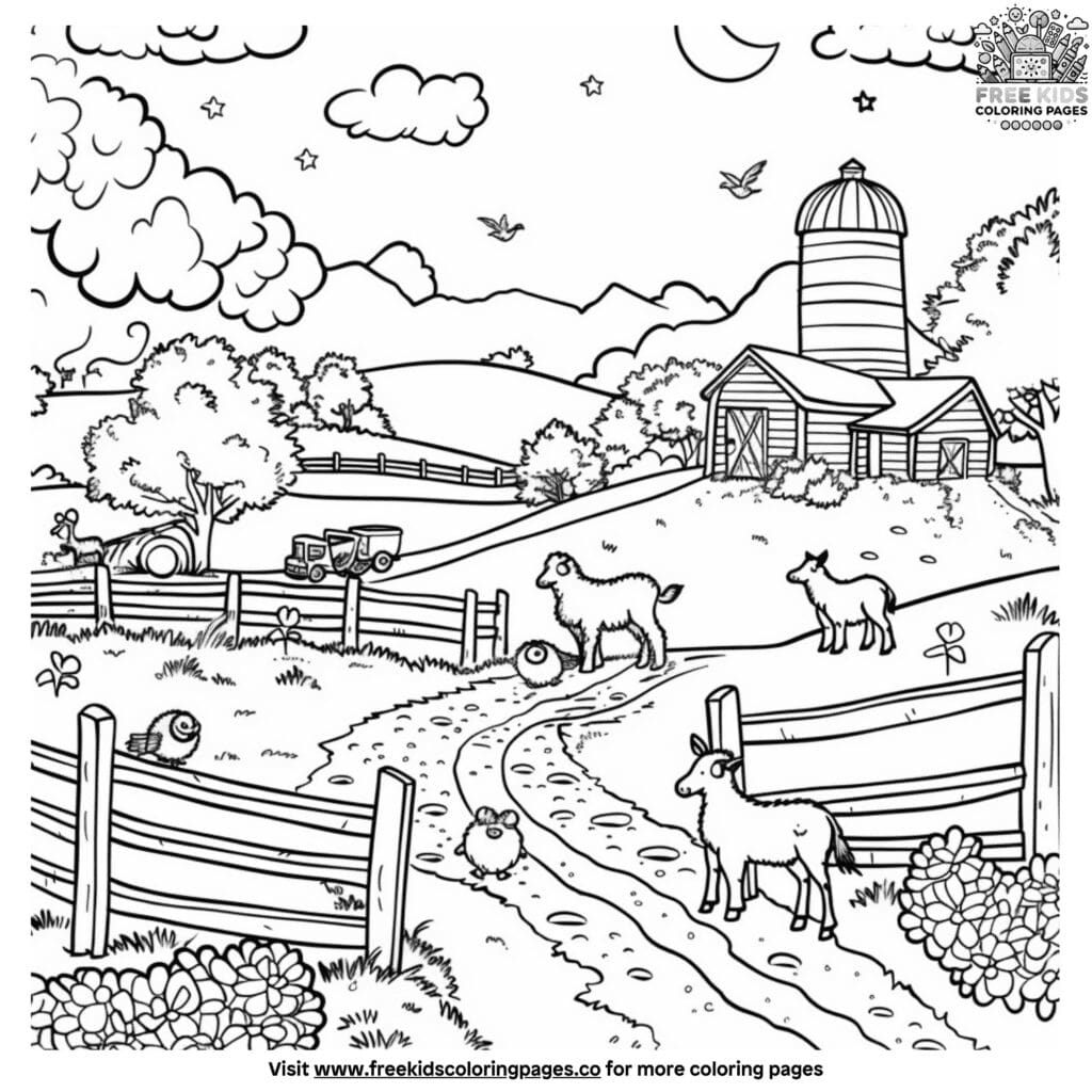 Farm life coloring pages