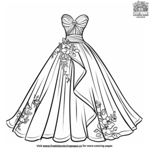 Fashion Dress Coloring Pages