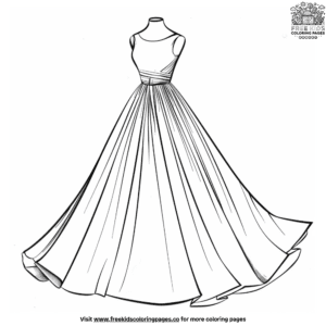 Fashion dress coloring pages