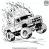 Fire Monster Truck Coloring Pages