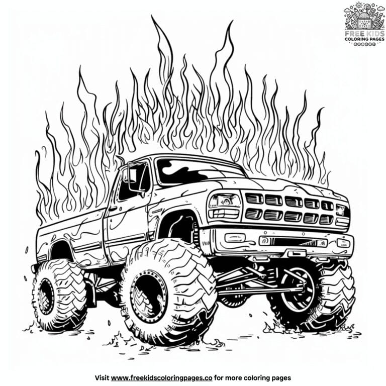 21+ Thrilling Monster Truck Coloring Pages