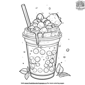 Boba Tea Celebrations Coloring Pages