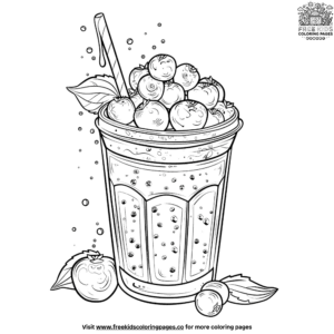 Chilling Festive Boba Coloring Pages For Toddlers