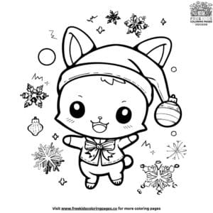 Christmas kuromi coloring pages