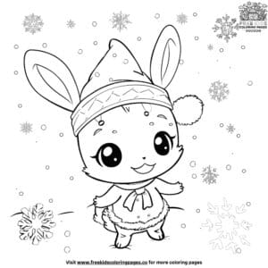 Joyous Christmas Kuromi Coloring Pages