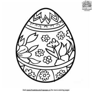 Festive easter egg coloring pages