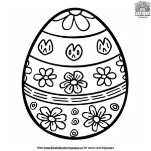 Vibrant Easter Egg Coloring Pages