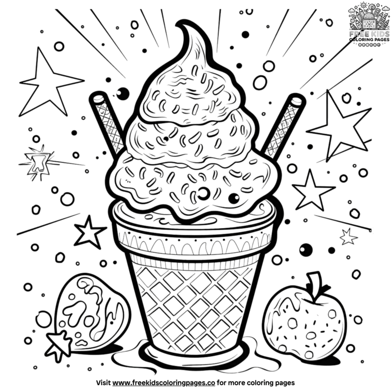 Vibrant Bubble Milk Tea Boba Coloring Pages