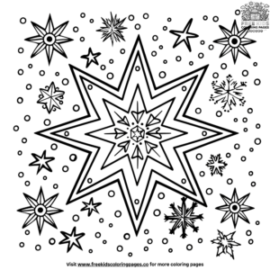 Festive Holiday Star Coloring Pages
