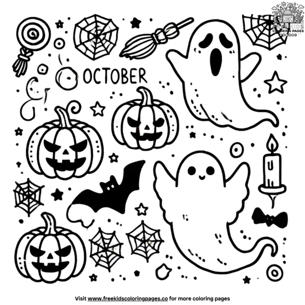 Festive October Halloween Coloring Pages