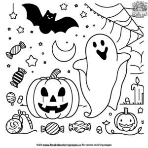 Vibrant october halloween coloring pages