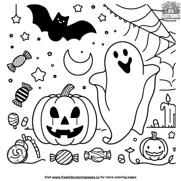 Festive October Halloween Coloring Pages