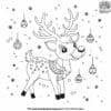 Reindeer With Ornaments Coloring Pages