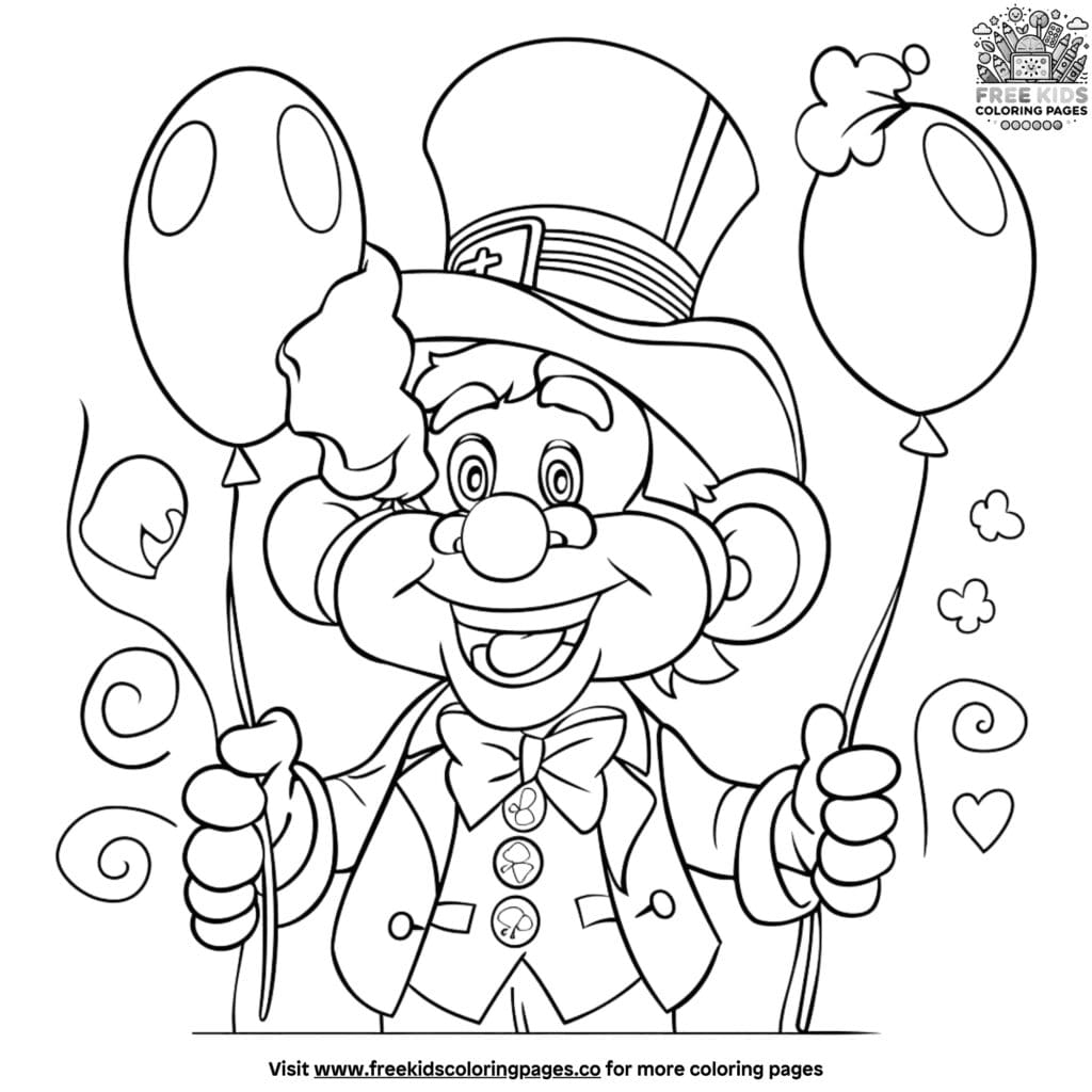 Festive st. Patrick's day parade coloring pages