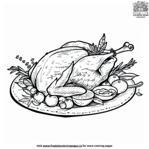 Festive Turkey Coloring Pages