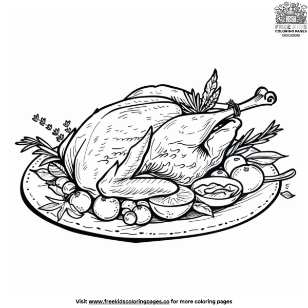 Festive Turkey Coloring Pages