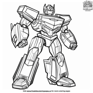 Bold megatron transformer coloring pages