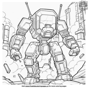 Epic Battle Robot Coloring Pages