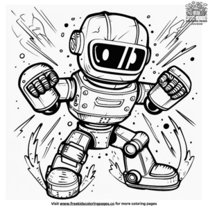 Fighting Robot Coloring Pages