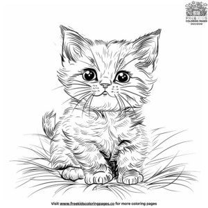 Huggable Kitty Coloring Pages