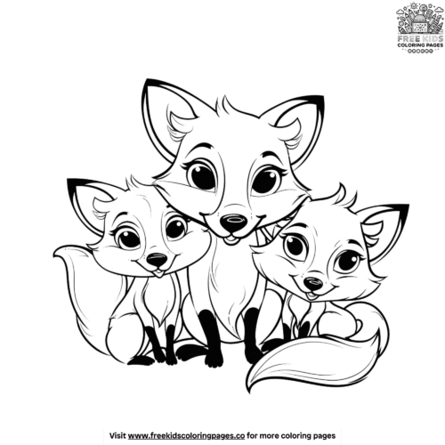 Lovely Fox Family Coloring Pages Perfect For Family Time
