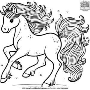 Wild horse coloring pages