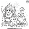 Frozen Troll Family Coloring Page