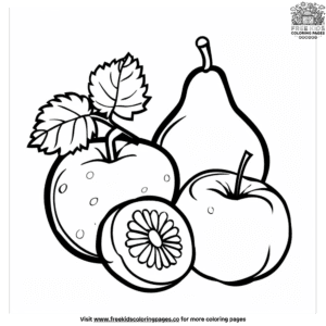 Fruit Coloring Pages for Preschoolers