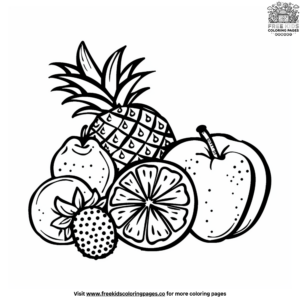 Fruit Coloring Pages for Preschoolers