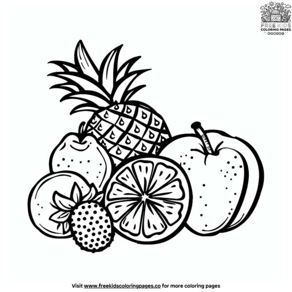 Fruit group coloring pages