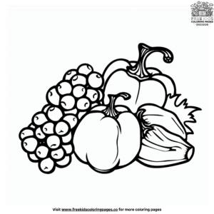 Fruit and vegetable coloring pages