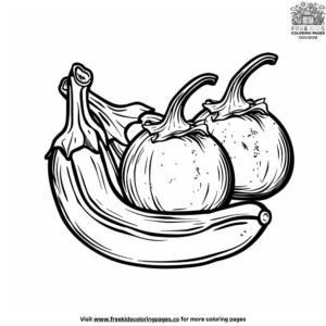 Fruit and Vegetable Coloring Pages