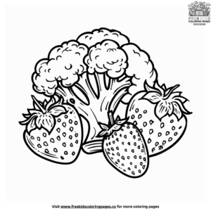 Fruit and Veggie Coloring Pages