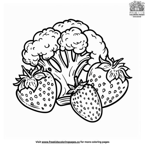 Fruit and Veggie Coloring Pages