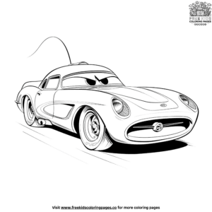 Cool cartoon car coloring pages