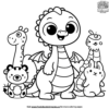 Cartoon Dragon Coloring Pages