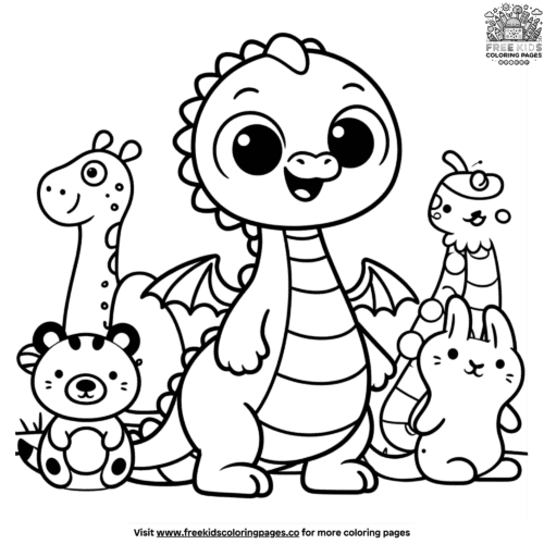 Cool Cartoon Dragon Coloring Pages