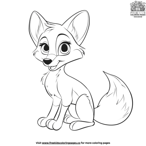 Cartoon Fox Coloring Pages