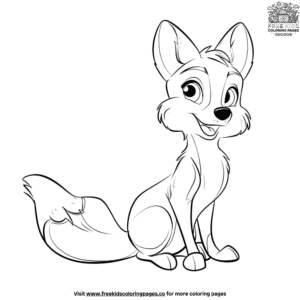 Fun cartoon fox coloring pages