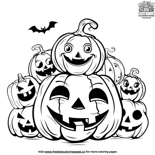 Cartoon Halloween Coloring Pages