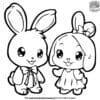 Cheerful Cinnamoroll and Kuromi Coloring Pages