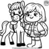 Fun Girl Horse Coloring Pages