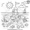 Preschool Beach Coloring Pages