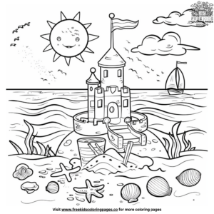 Preschool Beach Coloring Pages